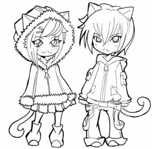 Раскраски для девочек аниме