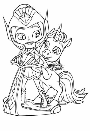 Раскраска Радужные Рейнджеры Транспорт