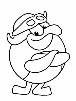 Раскраски пинг, Раскраска Пингвин пин Смешарик