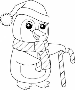 Раскраска пингвин