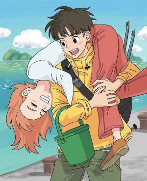 Рыбка Поньо на утесе