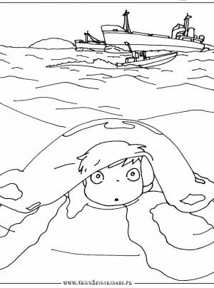 Раскраски Рыбка поньо