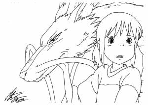 Раскраска хаяо миядзаки