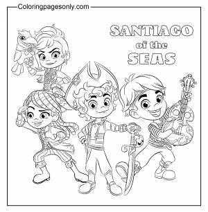 Раскраски Сантьяго среди морей