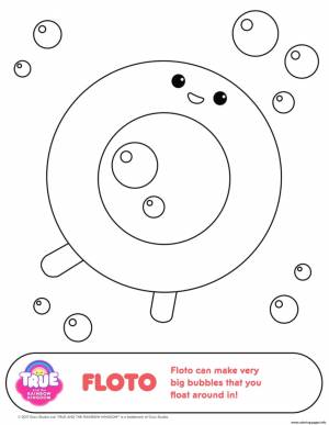 Тру и радужное королевство раскраска