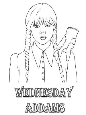 Раскраски Уэнздей