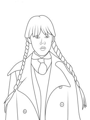 Раскраски Уэнздей