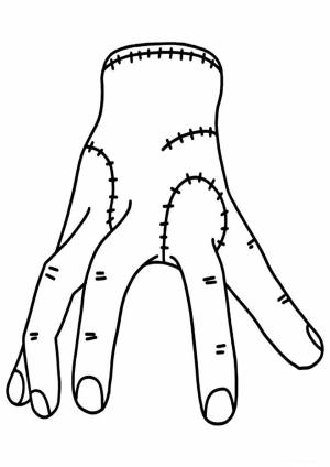 Раскраска Рука по имени Вещь
