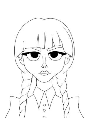 Раскраски Уэнздей