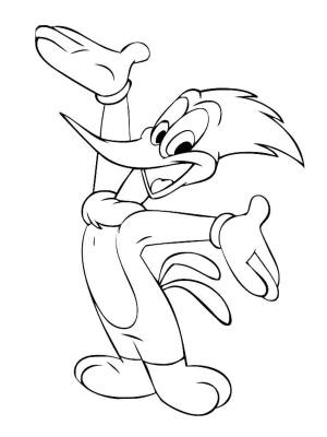 Раскраски Дятел Вуди