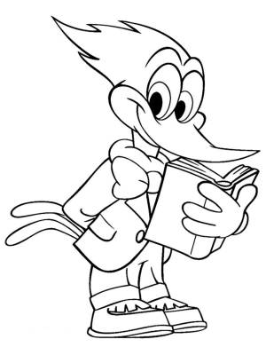 Раскраски Дятел Вуди
