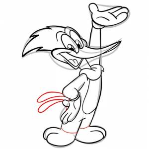 Как нарисовать дятла Вудди из мультфильма