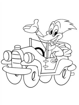 Раскраски Дятел Вуди