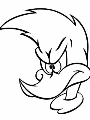 Раскраска Дятел   в формате