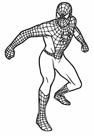 Раскраска Человек Паук Черный