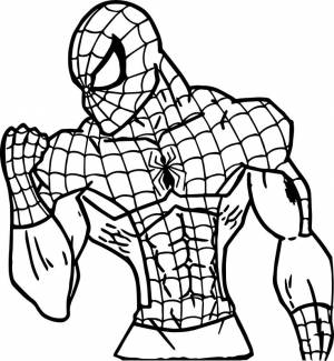 Раскраска Сильный Человек Паук