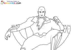 Раскраски Чёрный Адам