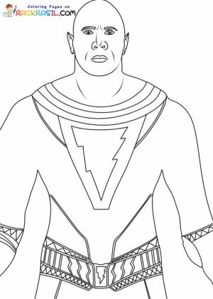 Раскраски Чёрный Адам