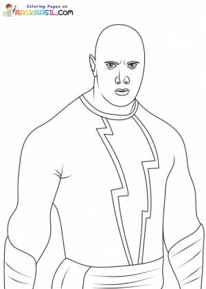 Раскраски Чёрный Адам