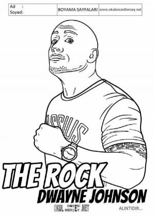 Раскраски Дуэйн джонсон