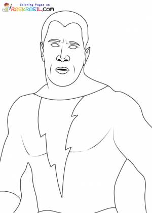 Раскраски Чёрный Адам