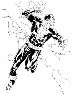 Раскраска Дуэйн Джонсон в роли Черного Адама