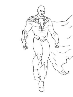 Раскраски Черный Адам