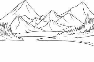 Раскраска горы Эльбрус