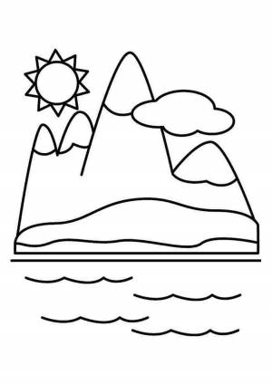 Раскраска горы