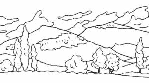 Раскраски Раскраска Горы