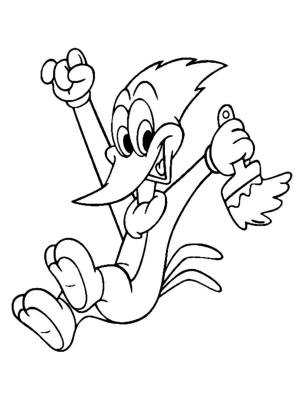 Раскраски Дятел Вуди