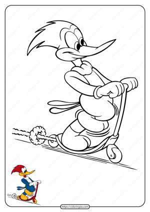 Дятел вуди раскраска