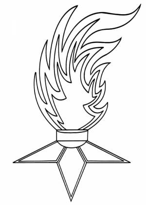 Раскраски Вечный огонь к 9 мая