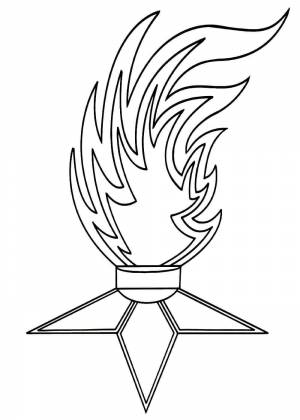 Вечный огонь рисунок трафарет