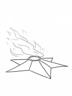 Раскраска Вечный огонь картинка