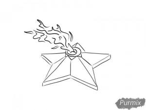 Рисунок вечного огня карандашом