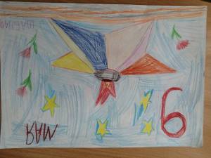 Рисунок карандашами «Вечный огонь»