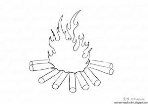 Картинки огонь добрый и злой для детей раскраска