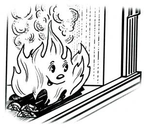 Картинки огонь добрый и злой для детей раскраска