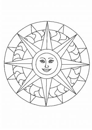 Раскраска Солнце