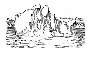 Айсберг раскраска для детей