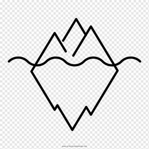 Рисунок Раскраска Айсберг Индустрия, айсберг, угол, белый, лист png