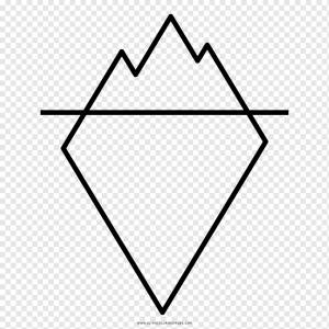 Книжка-раскраска Рисунок Айсберг Лайн арт Ледник, постер постер, угол, текст, треугольник png