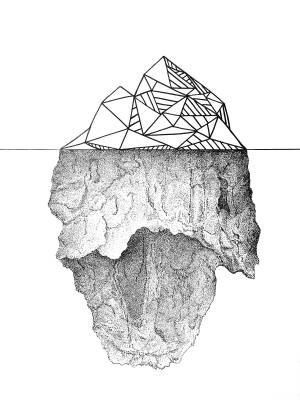 Айсберг рисунок карандашом
