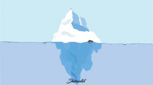 Айсберг рисунок карандашом