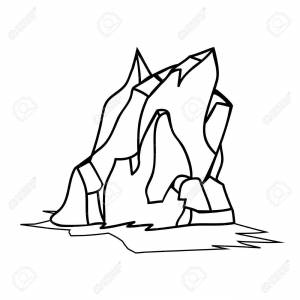 Айсберг раскраска для детей