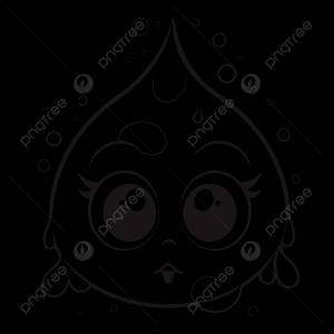 рисунок милое лицо капли воды раскраски страницы наброски эскиз вектор PNG , рисунок крыла, рисование воды, рисунок лица PNG картинки и пнг рисунок для й загрузки