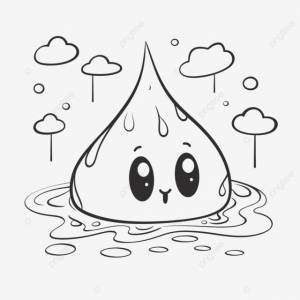 рисунок страница раскраски капля чиби для детей набросок эскиза рисунка вектор PNG , рисунок крыла, рисунок дождя, рисунок кольца PNG картинки и пнг рисунок для й загрузки