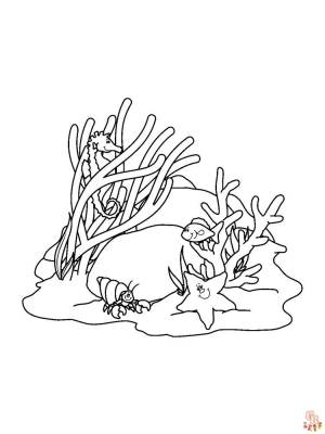 Исследуйте красоту кораллов с помощью бесплатных раскрасок для печати