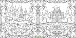 Раскраски лес, Раскраска Заколдованный лес Раскраска антистресс для творчества и вдохновения Лабиринт книги Источник Лабиринт антистресс